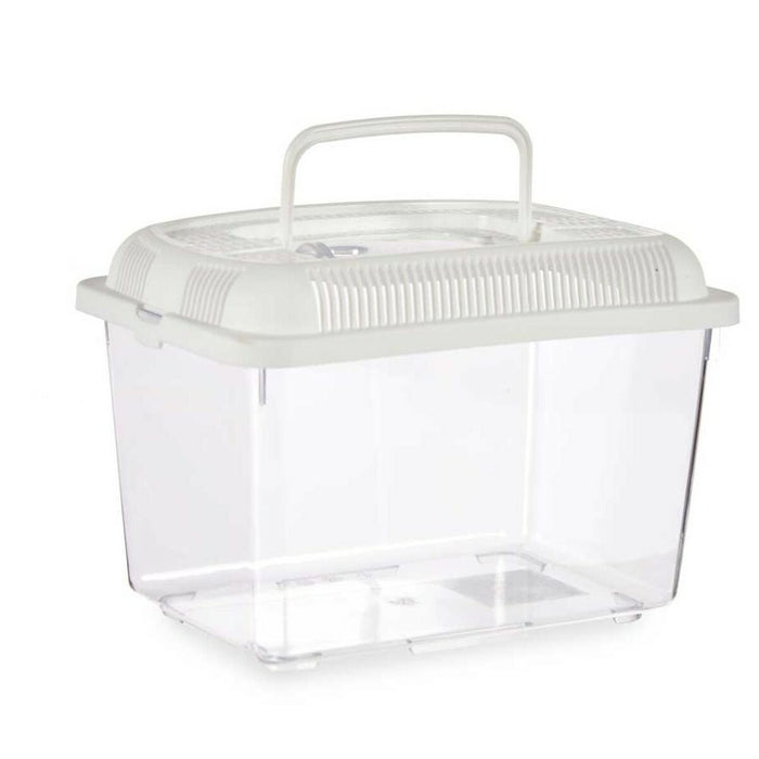 Fish tank With handle Medium White Plastic 3 L 17 x 16 x 24 cm (12 Units) - VMX PETS
