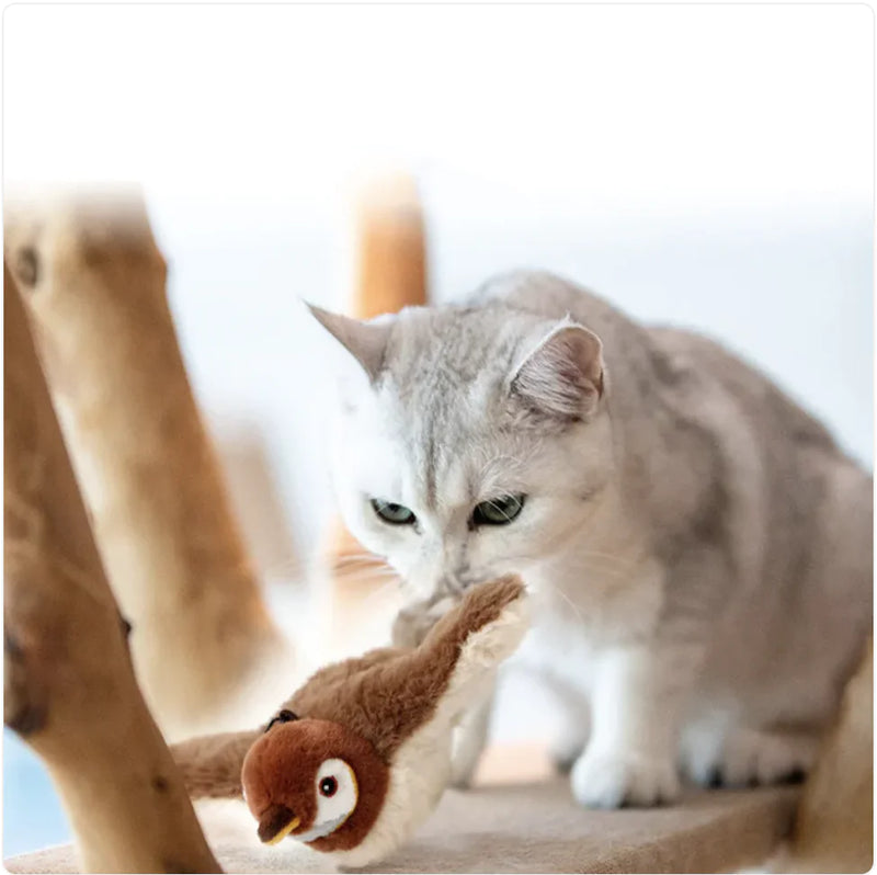 Interactive Plush Pet Toy - Sound & Motion Jumping Fish or Flapping Bird - VMX PETS - VMX PETS