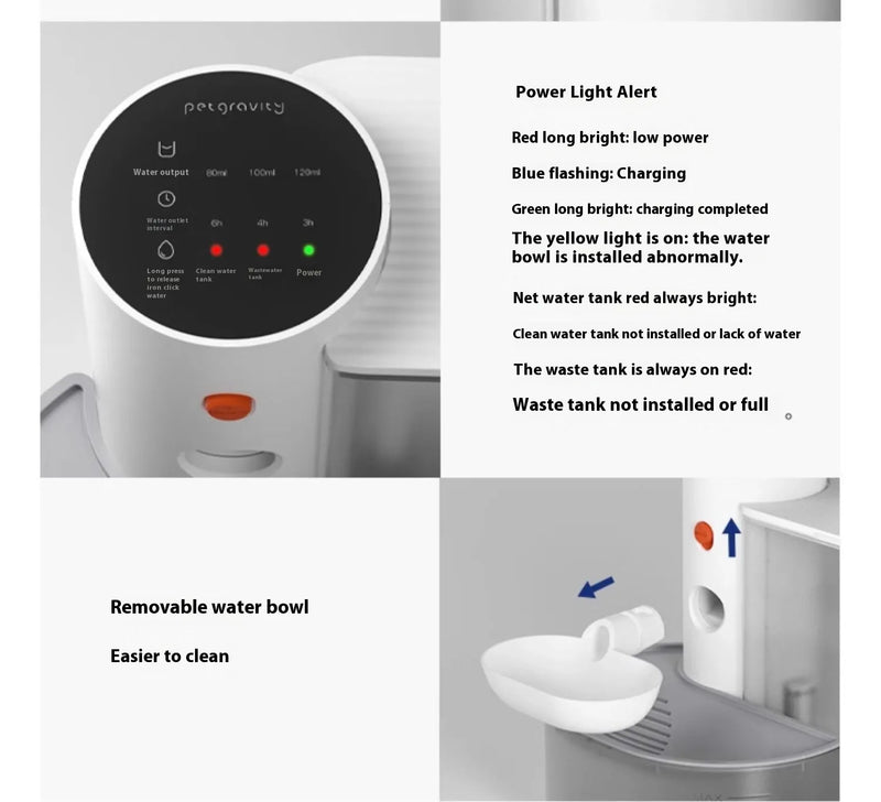 Cordless Pet Water Fountain with Smart Alerts - VMX PETS - VMX PETS