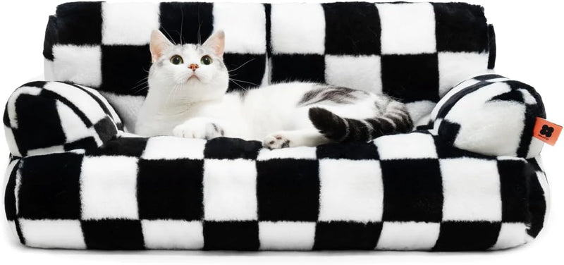 Fluffy Cat Couch Washable Pet Couch Bed For Cats And Small Dogs Up To Non-Slip Dog Beds - VMX PETS - VMX PETS