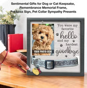 Creative Wooden Pet Commemorative Plaque - Dog Collar & Photo Frame - VMX PETS - VMX PETS