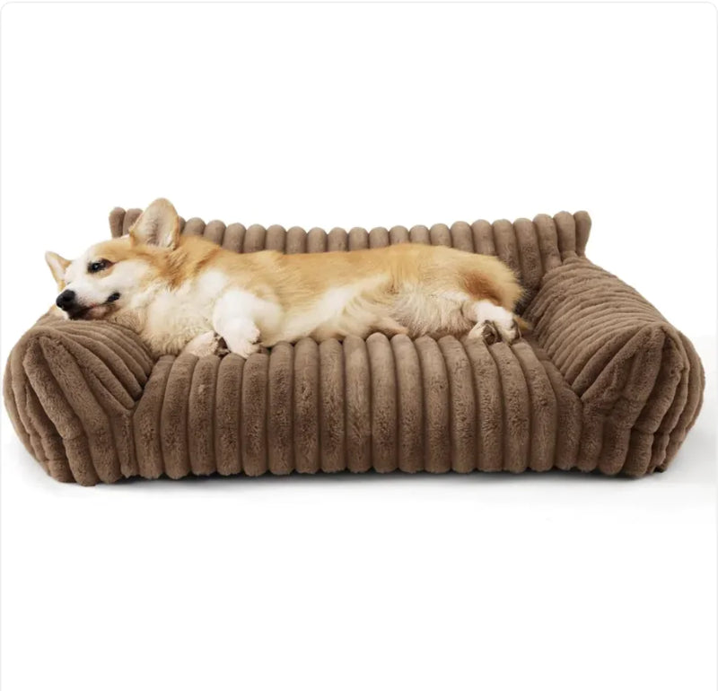 Bedsure Cute Cat Sofa - Soft Corduroy Fleece Pet Bed - VMX PETS - VMX PETS