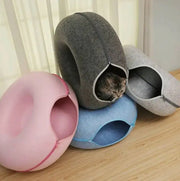 Four Seasons Available Cat Round Felt Pet Nest - VMX PETS - VMX PETS