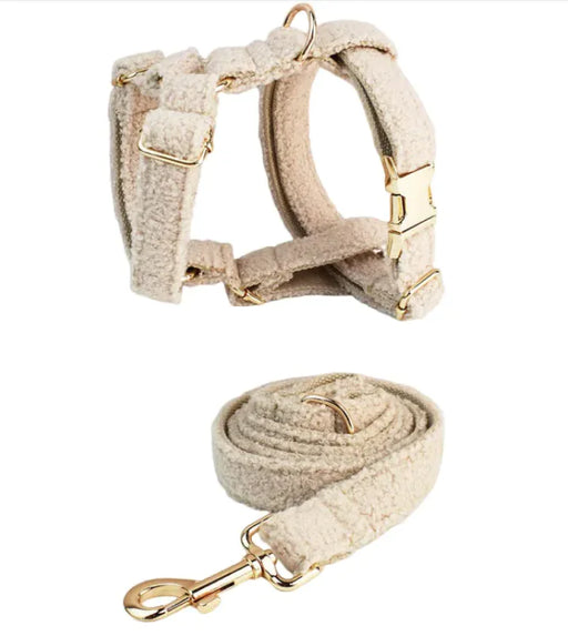 Minimalist Cream Pet Collar & Harness - VMX PETS - VMX PETS