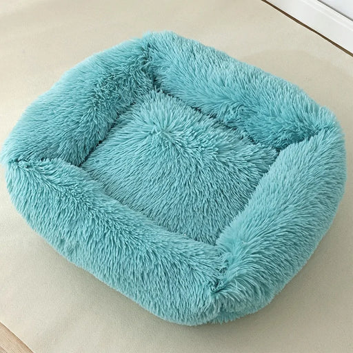 Plush Square Cat Bed: Warm Winter Pet Nest for Small Dogs and Cats - VMX PETS - VMX PETS