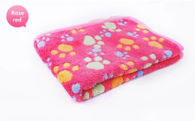 Floral Pet Sleep Warm Paw Print Bed - VMX PETS - VMX PETS