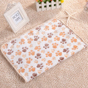Floral Pet Sleep Warm Paw Print Bed - VMX PETS - VMX PETS