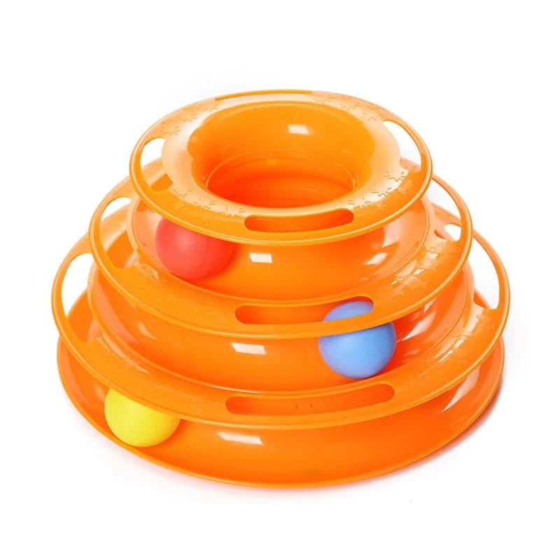 Three Levels Pet Cat Toy Tower Tracks Disc - VMX PETS - VMX PETS