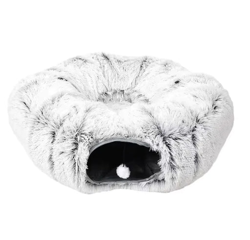 Cozy Plush Cat Tunnel and Nest - Foldable Winter Pet Kennel - VMX PETS - VMX PETS