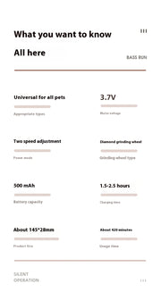 USB Rechargeable Pet Nail Trimmer - VMX PETS - VMX PETS