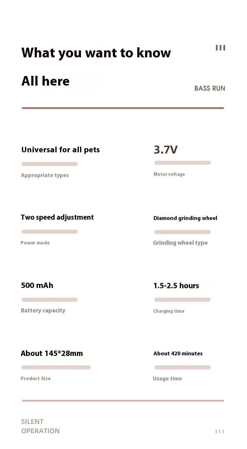 USB Rechargeable Pet Nail Trimmer - VMX PETS - VMX PETS