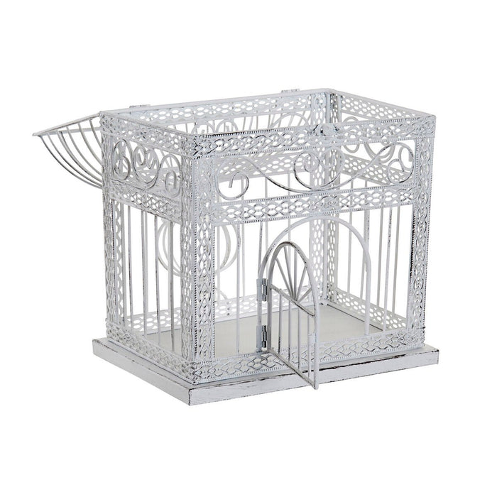 DKD Home Decor White Metal Cage For Birds - VMX PETS