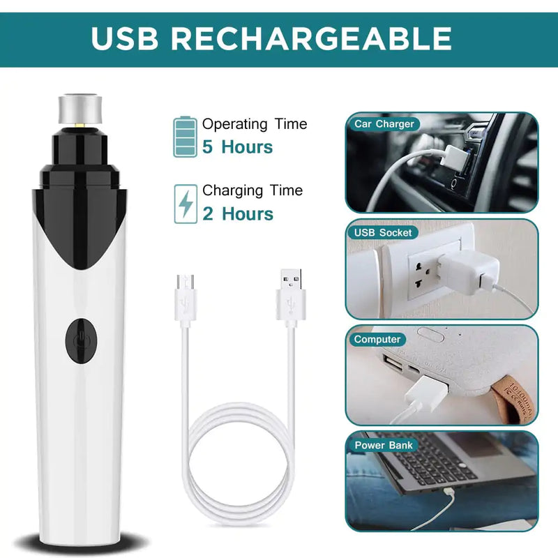 Rechargeable Pet Nail Trimmer - VMX PETS - VMX PETS