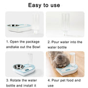 2 In 1 Pet Water Food Bowl - VMX PETS