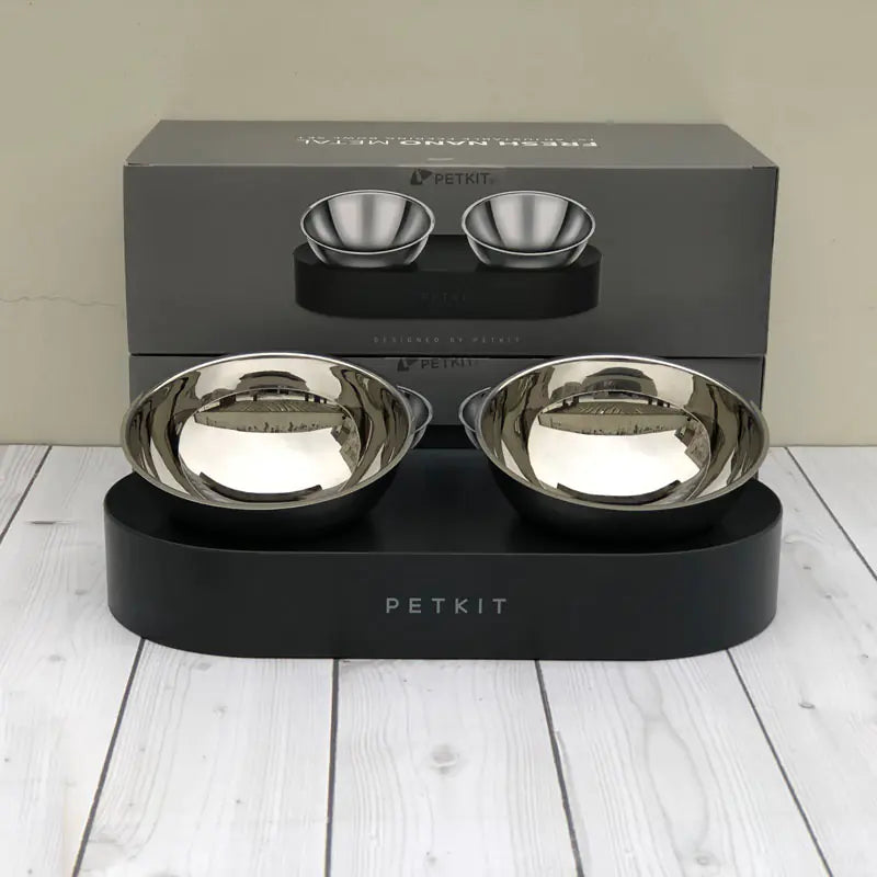 PetKit Stainless Steel Pet Adjustable Double Feeder Bowls - VMX PETS - VMX PETS
