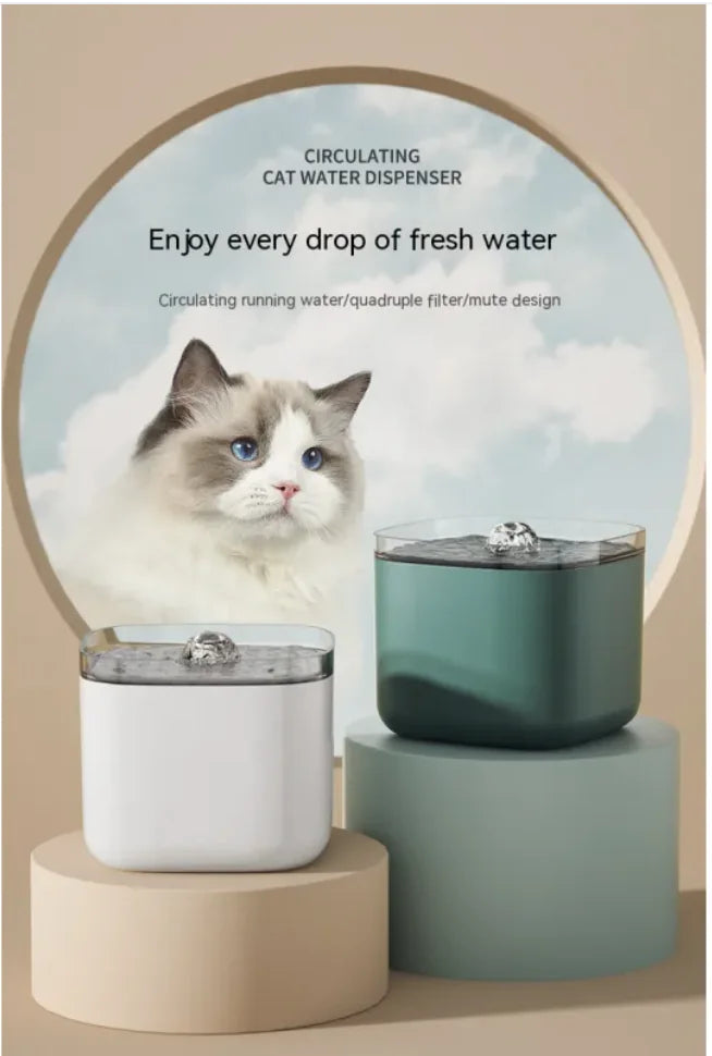 Pet Smart Water Dispenser 3L - Plug-in Cat Feeder with Anti-Dry Burn Protection - VMX PETS - VMX PETS