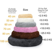 Soft Winter Warm Long Plush Donut Pet Bed - VMX PETS - VMX PETS