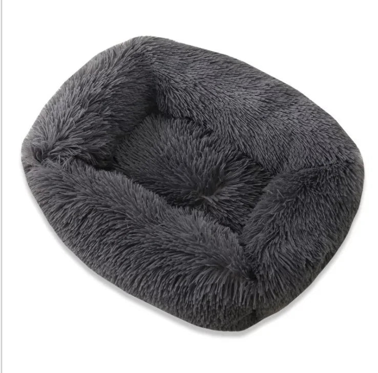 Plush Square Cat Bed: Warm Winter Pet Nest for Small Dogs and Cats - VMX PETS - VMX PETS