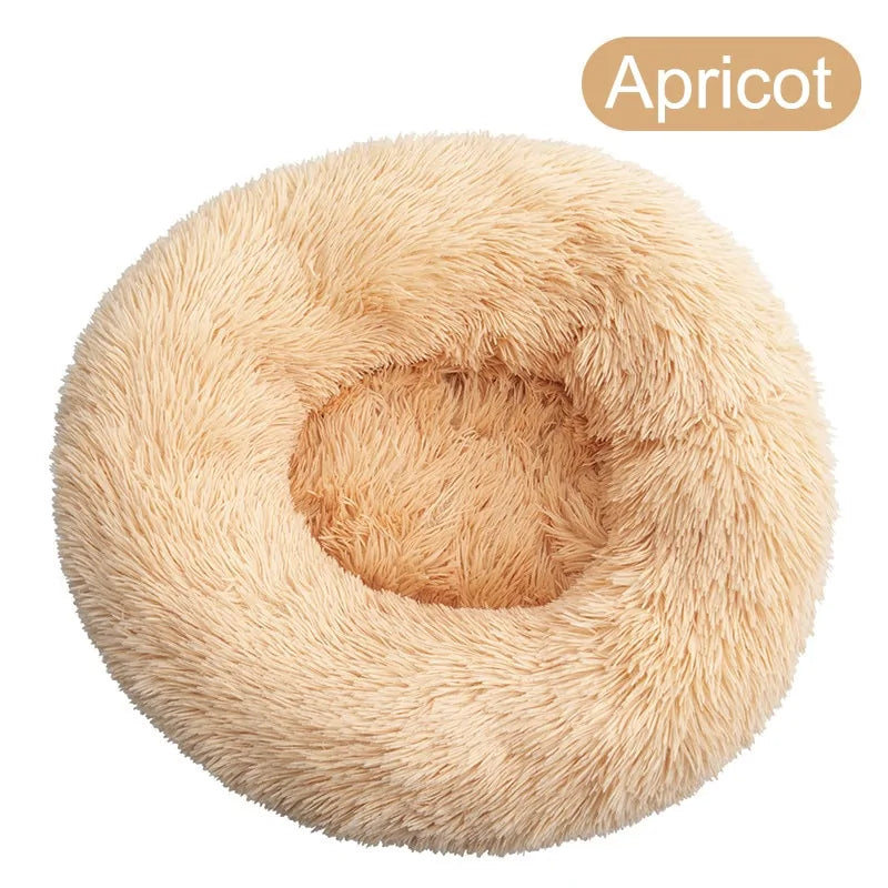 Soft Winter Warm Long Plush Donut Pet Bed - VMX PETS - VMX PETS