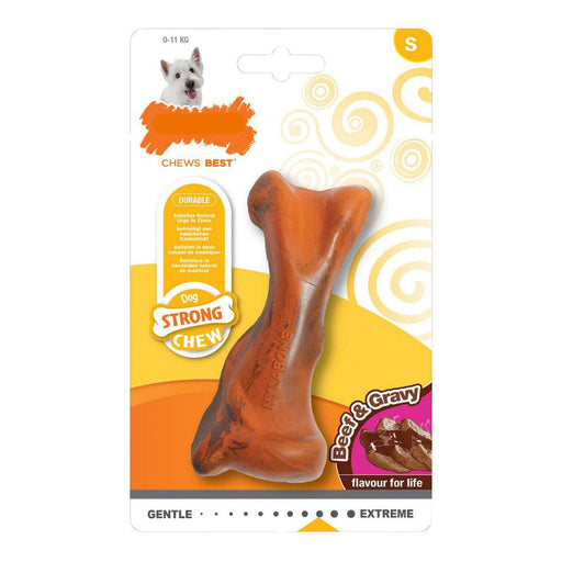 Dog chewing toy Nylabone Strong Chew Sauce Meat Rubber Size S - VMX PETS