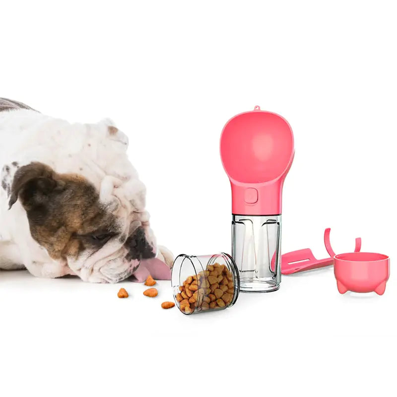 4 In 1 Portable Pet Water Bottle Food Feeder Drinker Poop - VMX PETS - VMX PETS