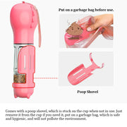 4 In 1 Portable Pet Water Bottle Food Feeder Drinker Poop - VMX PETS - VMX PETS