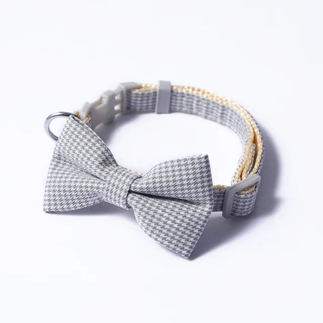 Plaid Print Pet Bow Tie Collar - VMX PETS - VMX PETS
