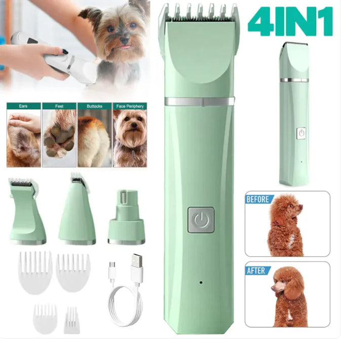 4X Professional Cordless Pet Clippers & Grooming Trimmer Ki - VMX PETS - VMX PETS