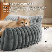 Bedsure Cute Cat Sofa - Soft Corduroy Fleece Pet Bed - VMX PETS - VMX PETS