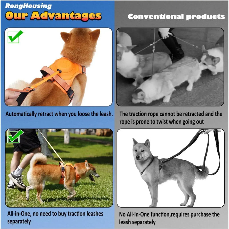 All-in-One Dog Harness & Retractable Leash - VMX PETS - VMX PETS