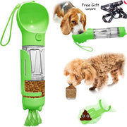 4 In 1 Portable Pet Water Bottle Food Feeder Drinker Poop - VMX PETS - VMX PETS