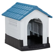 26-Inch Blue & White PVC Pet Cottage with Shutter Design - VMX PETS - VMX PETS
