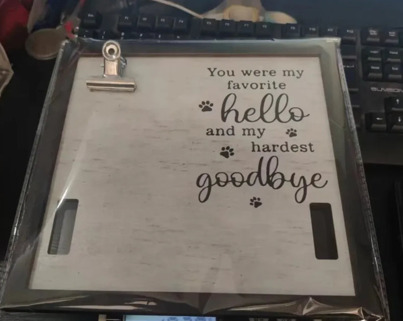 Creative Wooden Pet Commemorative Plaque - Dog Collar & Photo Frame - VMX PETS - VMX PETS