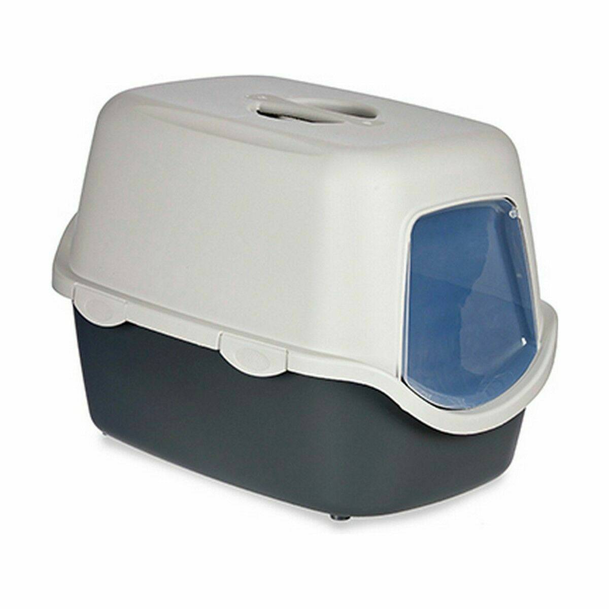 Cat Litter Box Stefanplast Anthracite Light grey Plastic 56,5 x 39,5 x 39 cm (20 Units) - VMX PETS