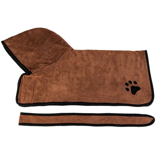 Soft Absorbent Pet Bathrobe with Drying Towel and Hat - VMX PETS - VMX PETS