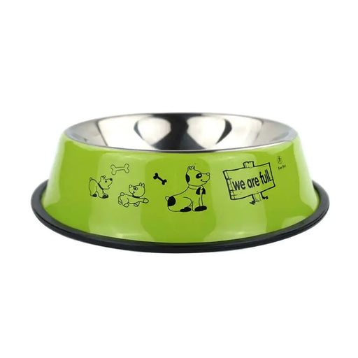 Stainless steel dog bowl, color printing dog bowl,bowl anti skid pet feeding basin feeding device, 6 size pet supplies - VMX PETS - VMX PETS