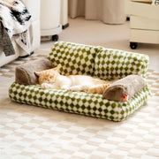 Fluffy Cat Couch Washable Pet Couch Bed For Cats And Small Dogs Up To Non-Slip Dog Beds - VMX PETS - VMX PETS