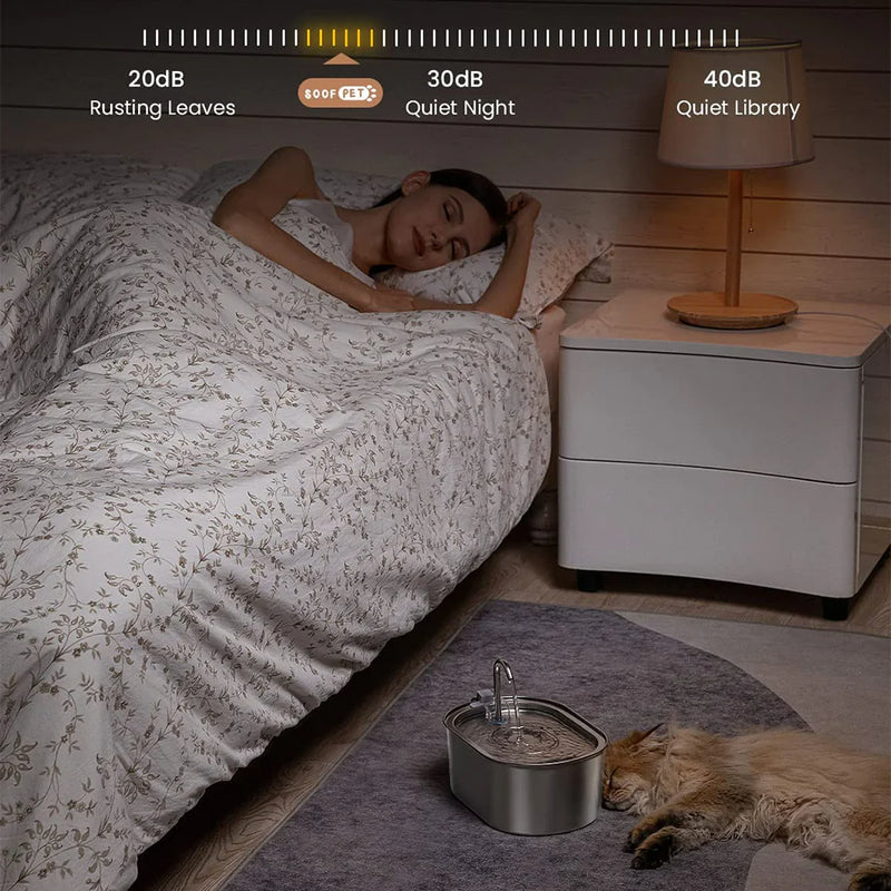 Stainless Steel Large-capacity Pet Fountain Water Dispenser - VMX PETS - VMX PETS