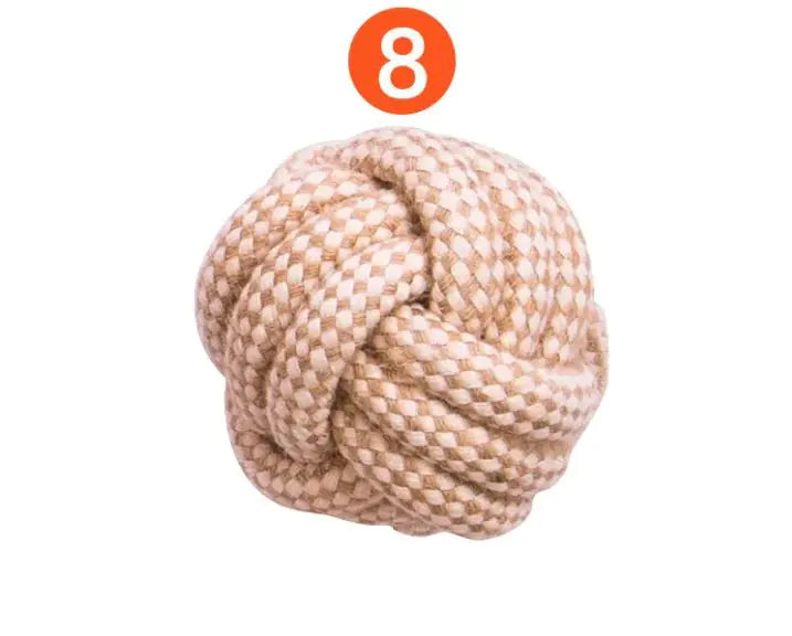 9 Packs Sustainable Natural Cotton Hemp Organic Tough Rope Dog Toy Chew Set Hemp Dog Toy - VMX PETS - VMX PETS