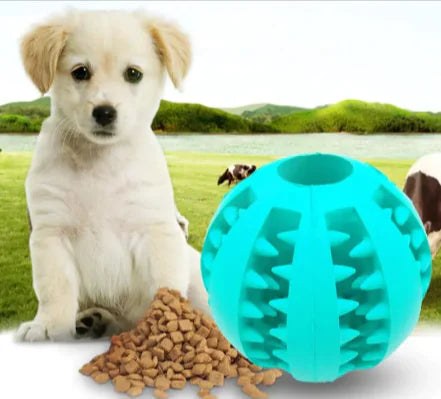 Interactive Rubber Slow Feeder Dog Ball - VMX PETS - VMX PETS