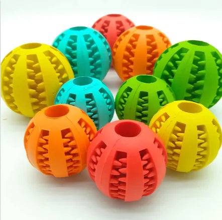 Interactive Rubber Slow Feeder Dog Ball - VMX PETS - VMX PETS