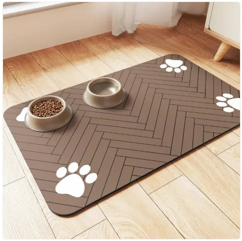 Pet Cat and Dog Eating Diatom Ooze Floor Mat Feeding Splash-proof Household Water-absorbing Quick-drying - VMX PETS - VMX PETS