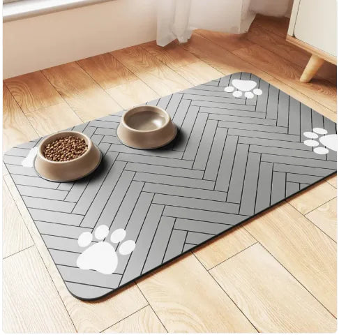 Pet Cat and Dog Eating Diatom Ooze Floor Mat Feeding Splash-proof Household Water-absorbing Quick-drying - VMX PETS - VMX PETS