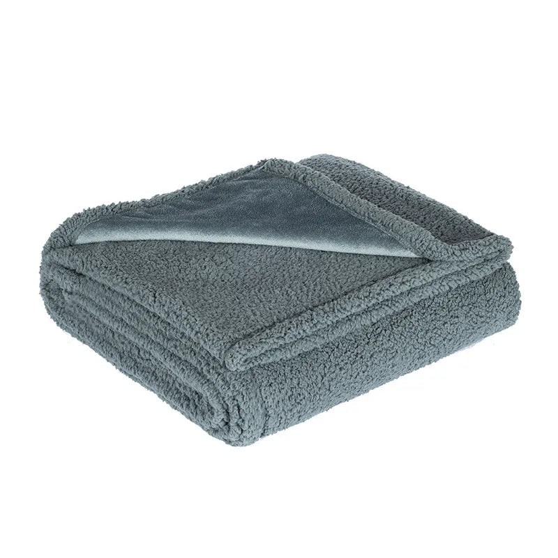 Flannel Shu Cotton Sherpa Thickened Pet Blanket - VMX PETS - VMX PETS