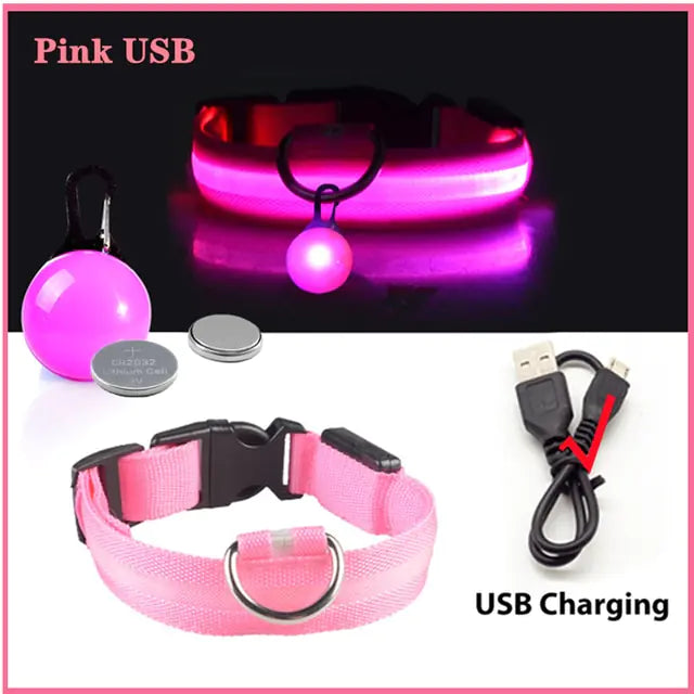 USB Charging Glowing Dog Collar - VMX PETS - VMX PETS