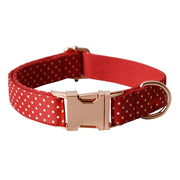 Red Dot Dog Collar & Leash Set with Bow Tie - VMX PETS - VMX PETS