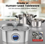 Stainless Steel Electronic Pet Bowl for Cats and Dogs - VMX PETS - VMX PETS