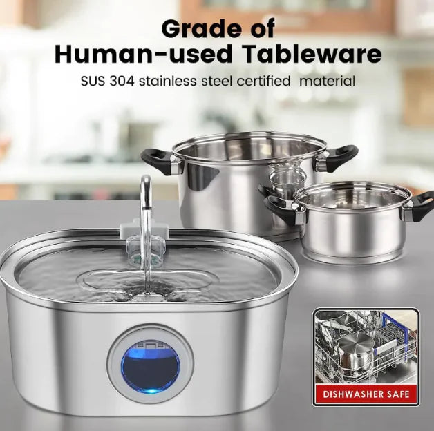 Stainless Steel Electronic Pet Bowl for Cats and Dogs - VMX PETS - VMX PETS