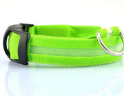 LED Pet Dog Collar for Night Safety, Nylon Leash with Glow-in-the-Dark Feature - VMX PETS - VMX PETS