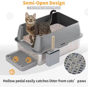 Stainless Steel Fully Enclosed Cat Litter Box Large - VMX PETS - VMX PETS